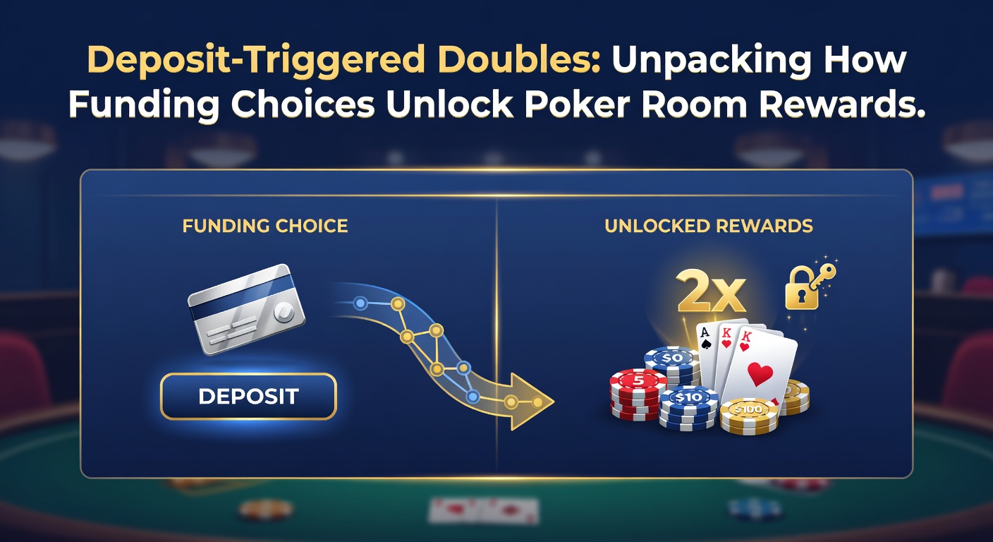 Poker player at a digital table reviewing deposit options that highlight bonus multipliers for rewards