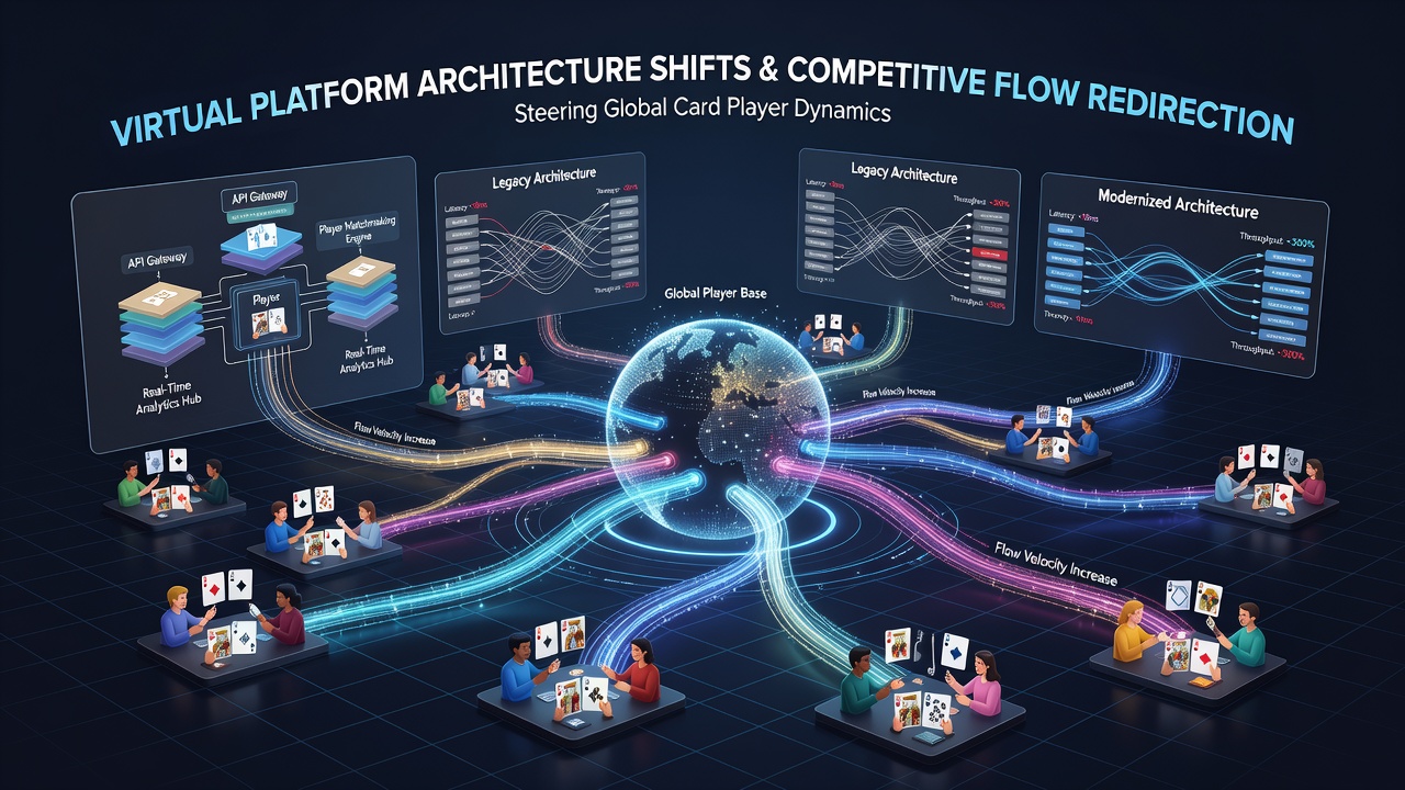 Global map illustrating player flow patterns between regulated card gaming jurisdictions in 2026