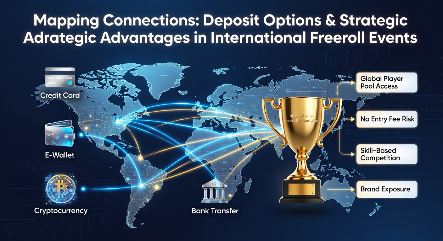 Global poker players analyzing deposit methods and freeroll tournament structures on digital platforms