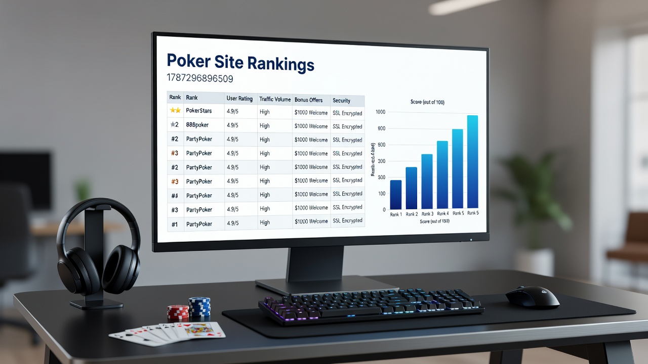 Detailed breakdown of regional poker site performance charts for 2026