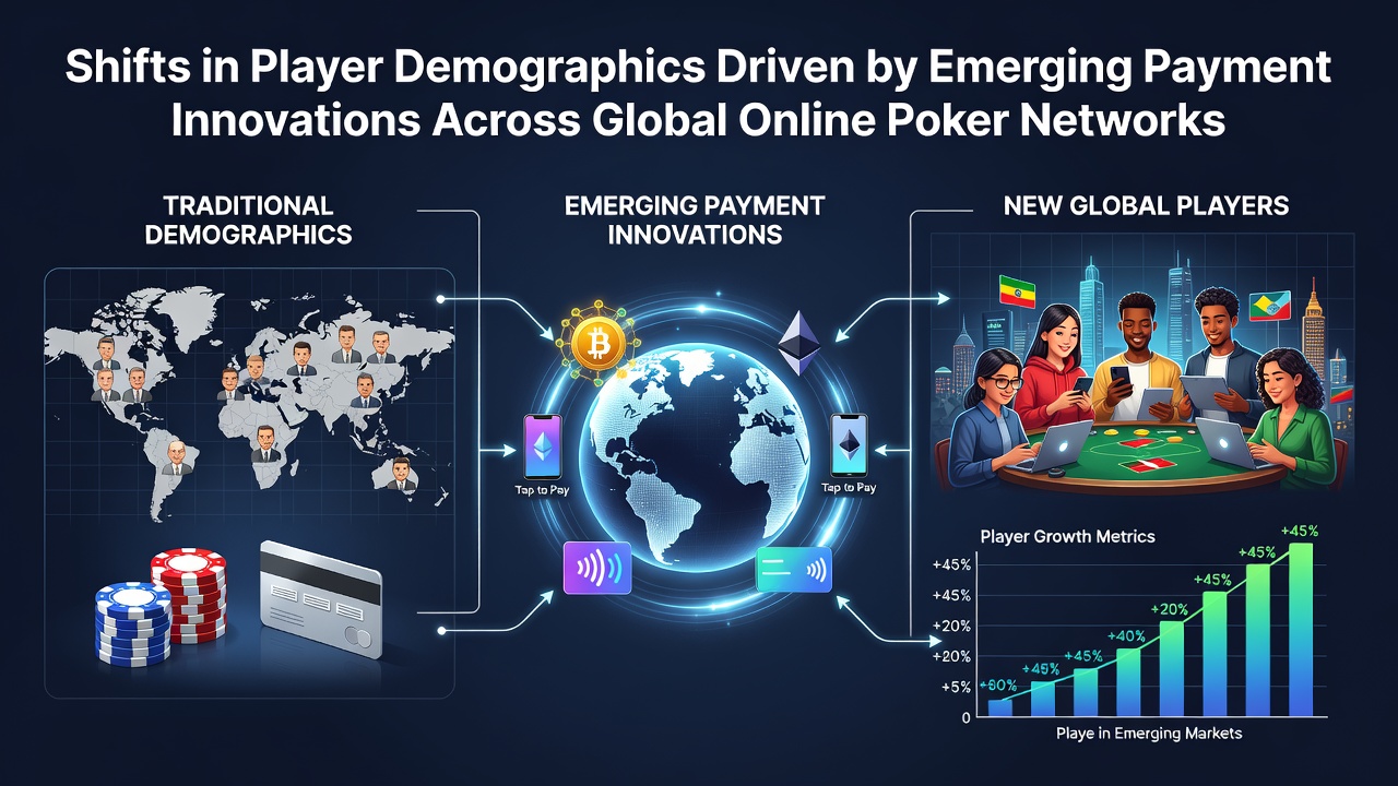 Global online poker networks showing diverse player demographics influenced by new payment technologies