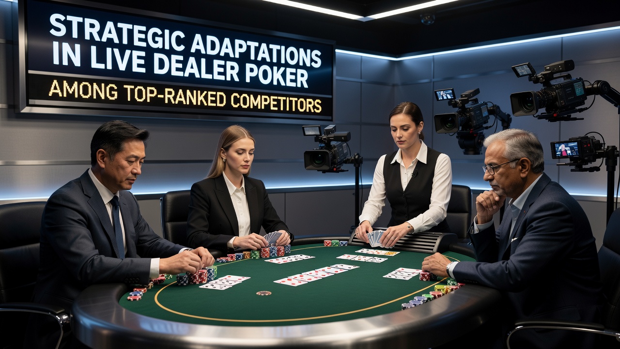Detailed view of a live dealer table showing multiple players adapting bets based on visible dealer actions and interface data
