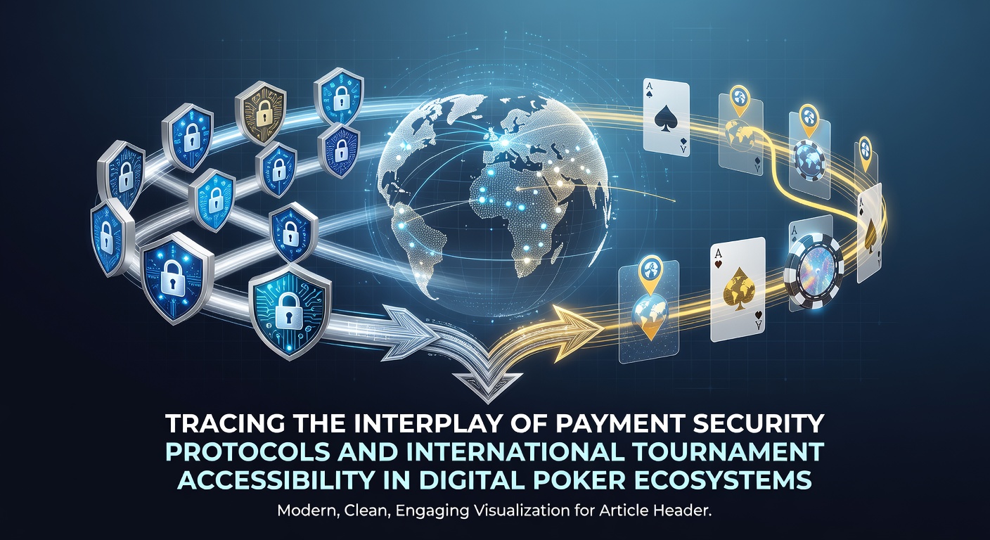 Digital poker platform displaying secure payment gateways and international tournament entry screens